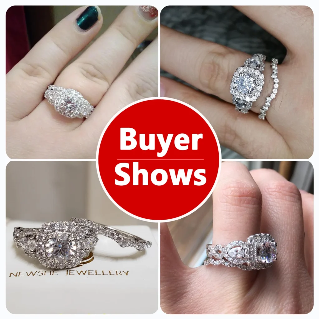 2 Pcs Engagement Ring Set for Women