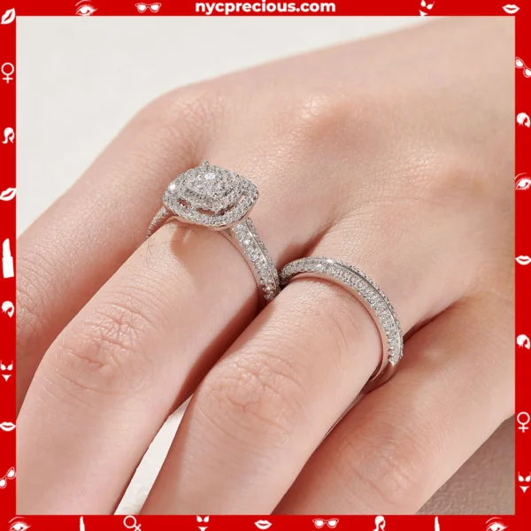 2Pcs Wedding Rings for Women