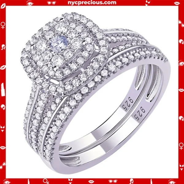 2Pcs Wedding Rings for Women