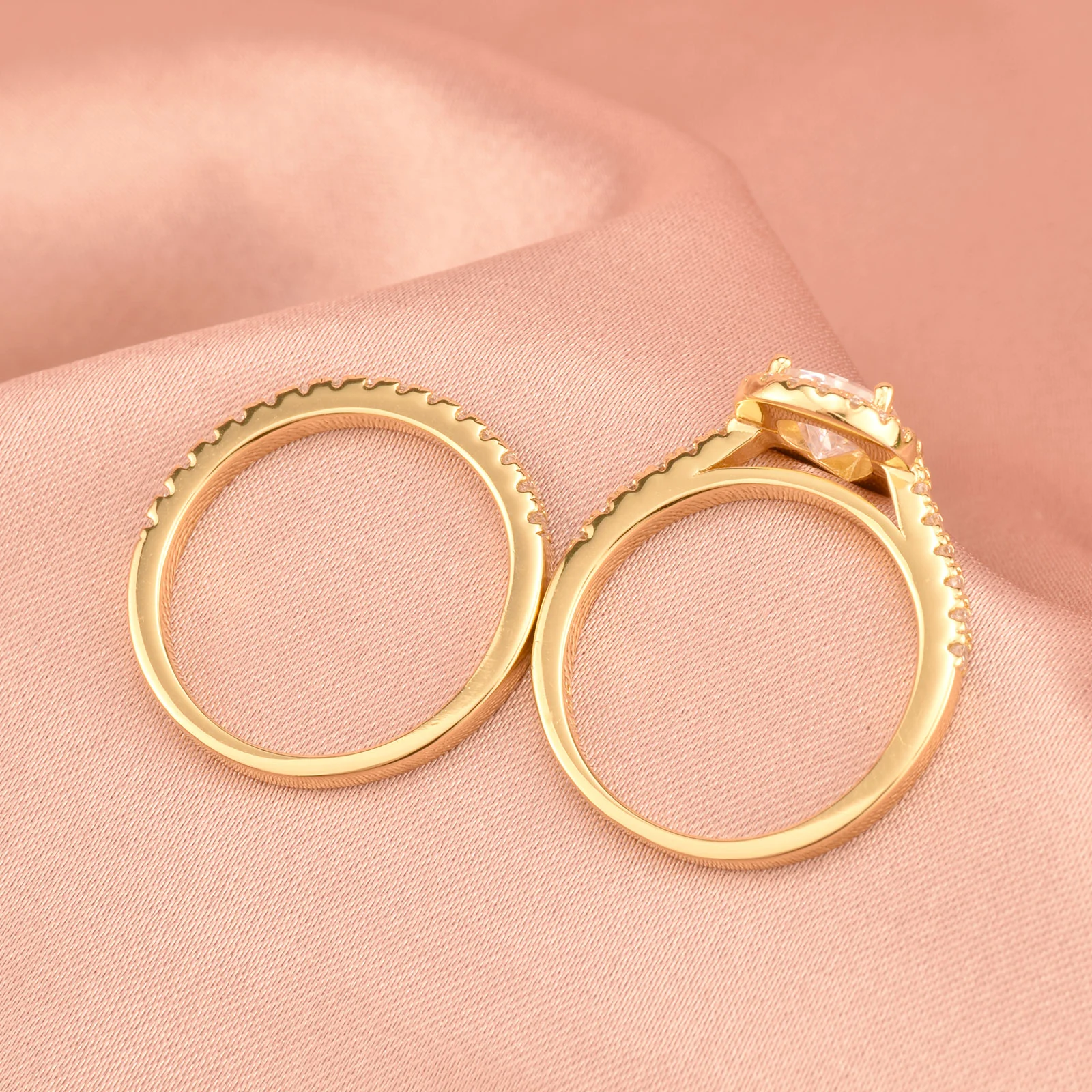 2 Pieces Rose Gold Ring