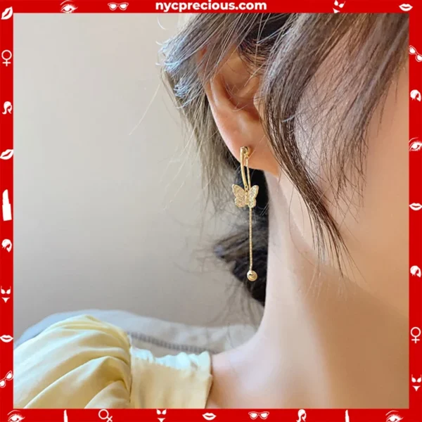 Premium Golden Butterfly Earrings