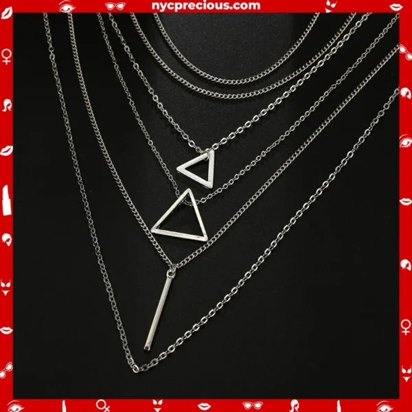 Triangle Multilayer Women's Necklace