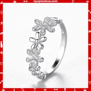 Sterling Silver Daisy Flower Ring