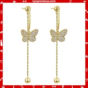 Premium Golden Butterfly Earrings