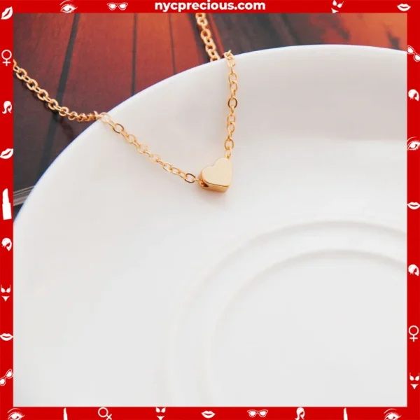 Golden Heart Choker Necklace