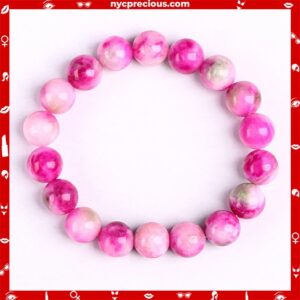 Pink Circle Charm Bracelet