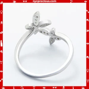 Sterling Silver Adjustable Butterfly Ring