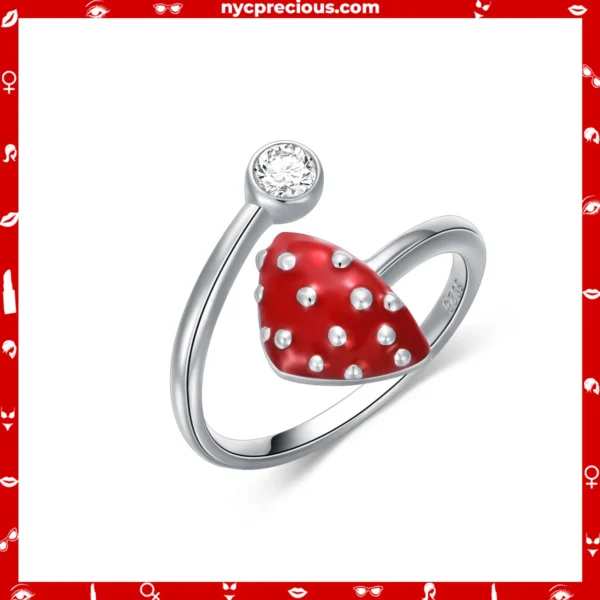 Beautiful Red Mushroom Ring