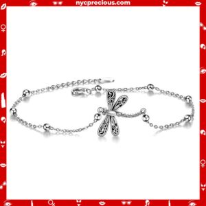 925 Sterling Silver Dragonfly Chain Bracelet