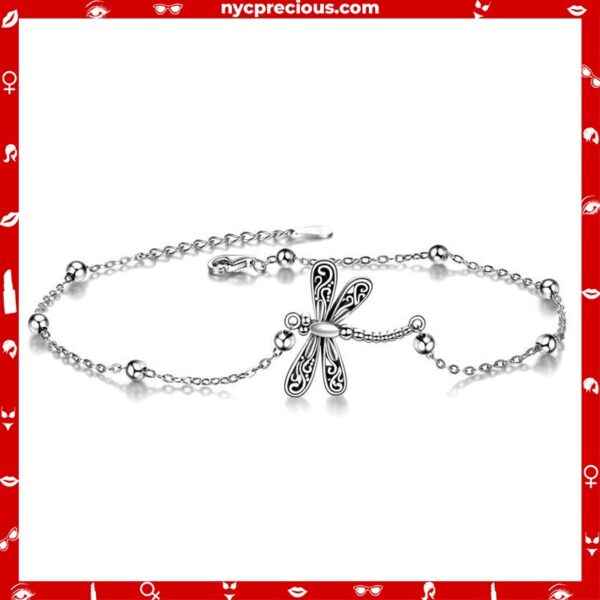 925 Sterling Silver Dragonfly Chain Bracelet