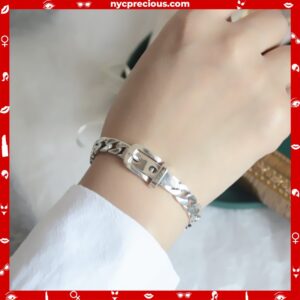 Women's 925 Sterling Silver Chain Belt Bracelet