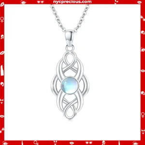 Sterling Silver Moonstone Infinity Pendant Necklace