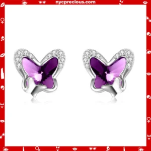 925 Sterling Silver Butterfly Stud Earrings