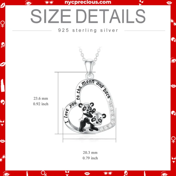 Sterling Silver Panda Necklace