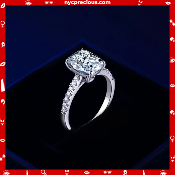 Sterling Silver Wedding Engagement Ring For Women