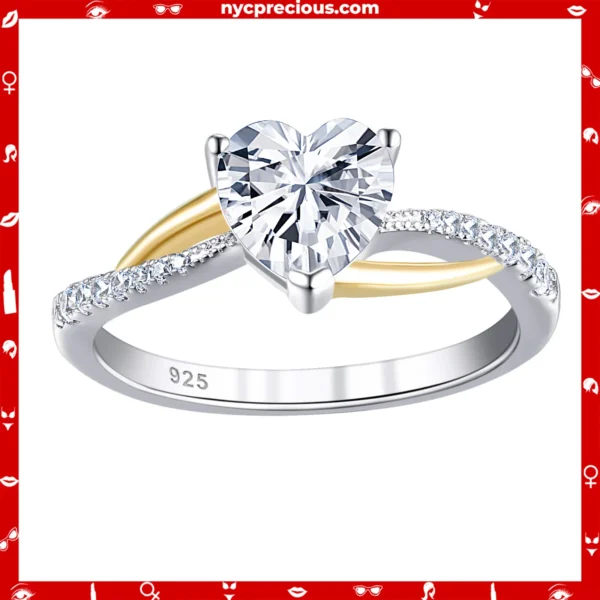 Romantic Heart Shape Infinite Love Engagement Ring