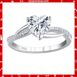 Romantic Heart Shape Infinite Love Engagement Ring