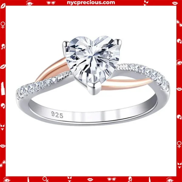 Romantic Heart Shape Infinite Love Engagement Ring