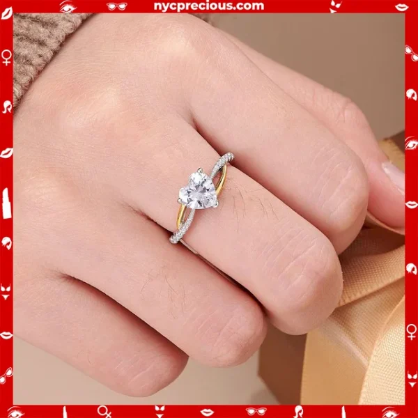 Romantic Heart Shape Infinite Love Engagement Ring